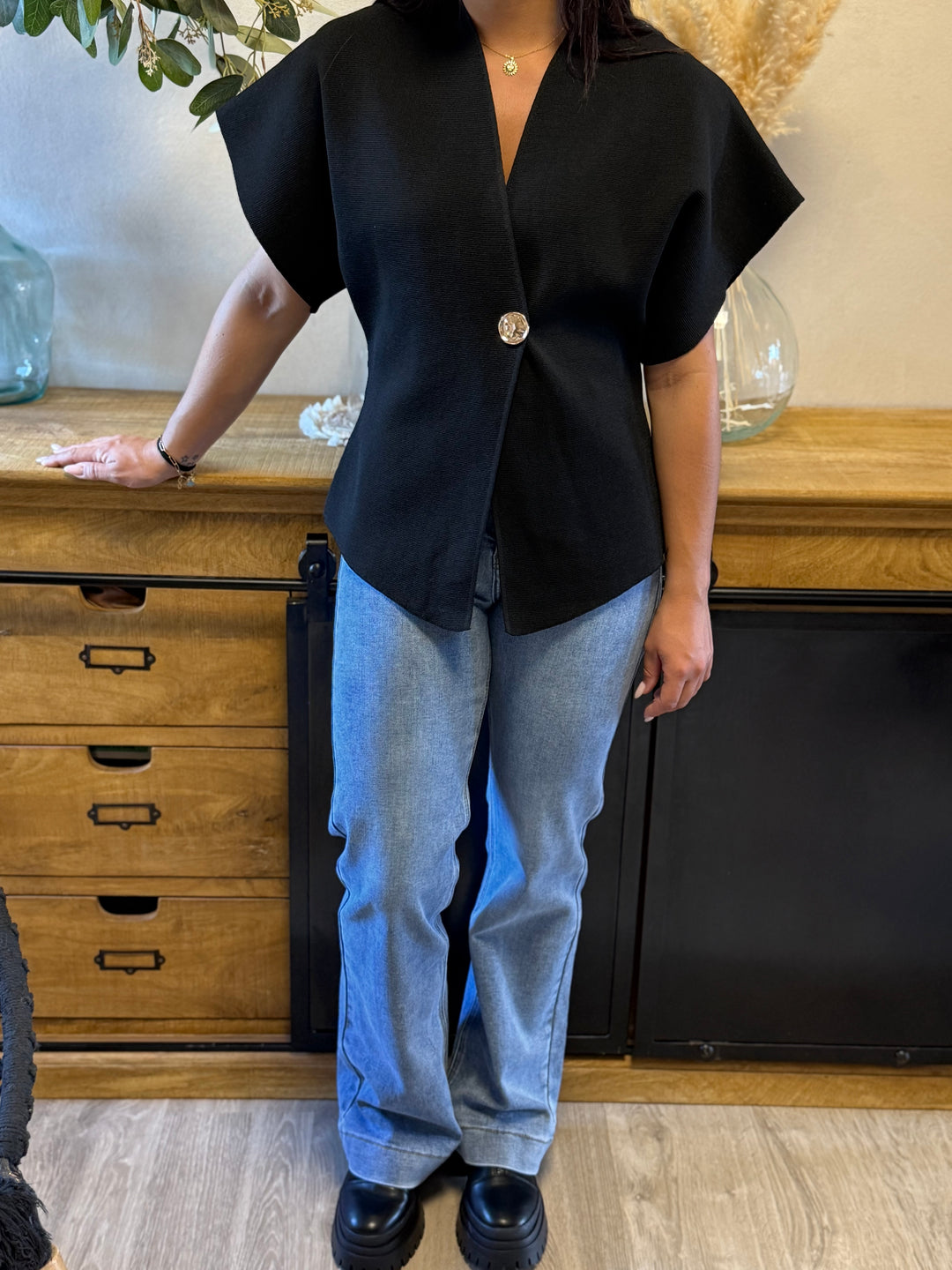 Gilet en maille Ophelia noir