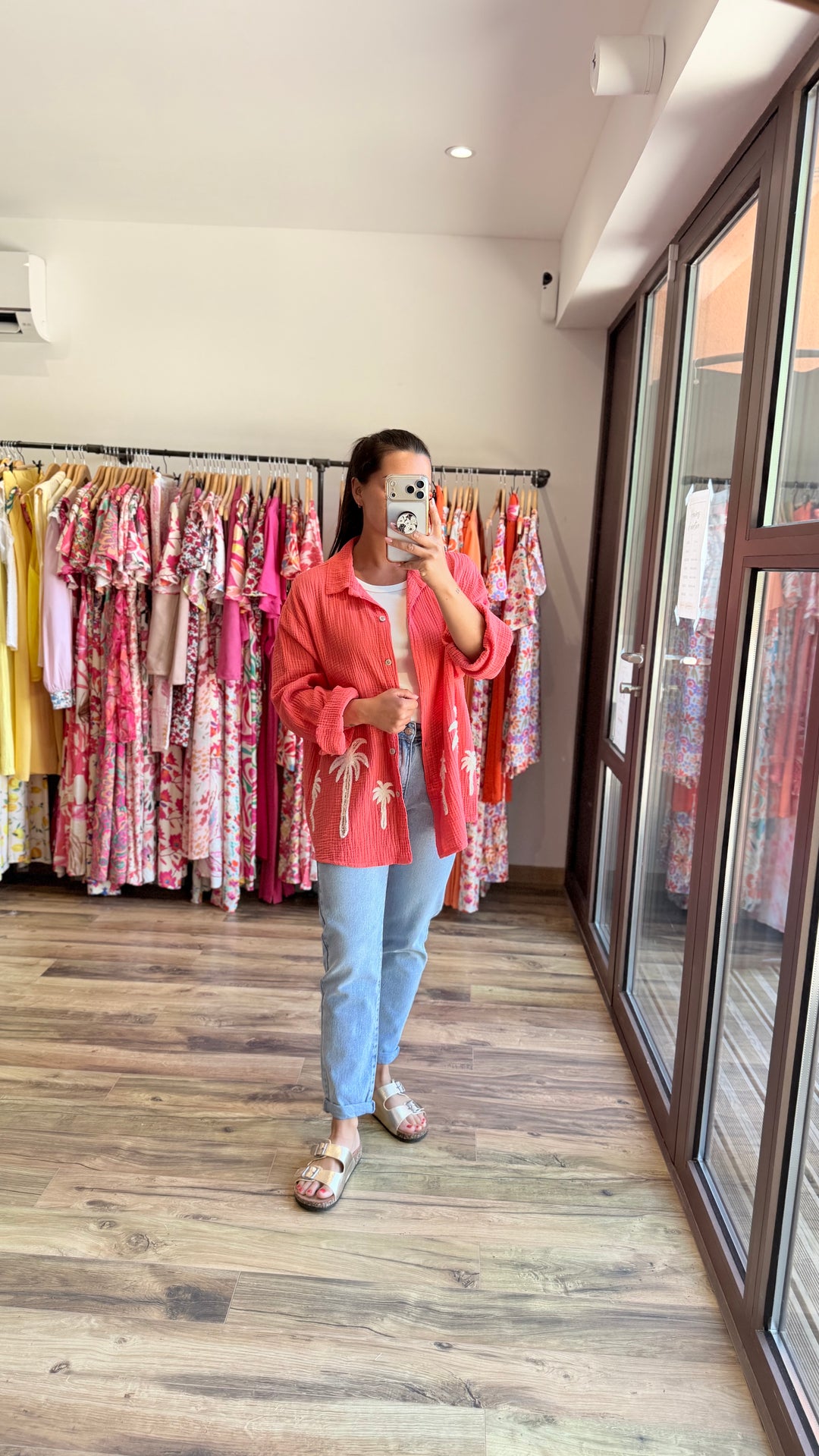 Chemise Palm Corail