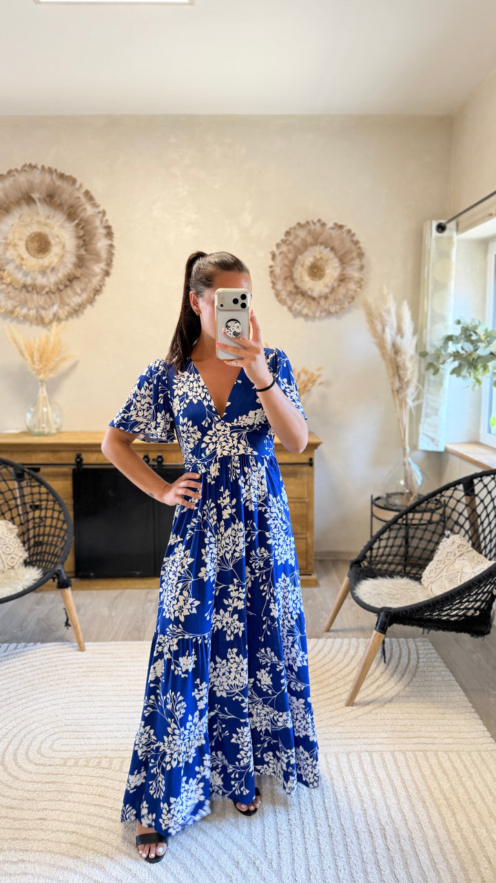 Robe longue Mulan bleu