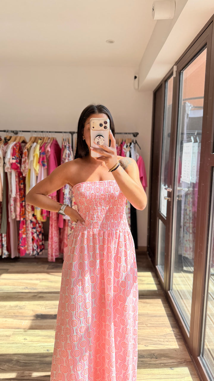 Robe longue Dory rose