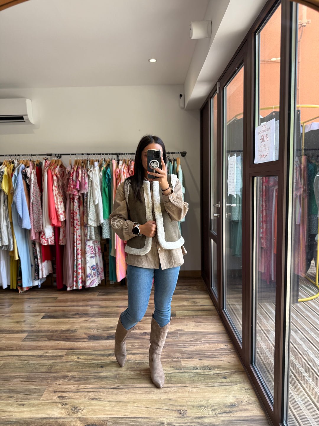 Gilet sans manches kaki