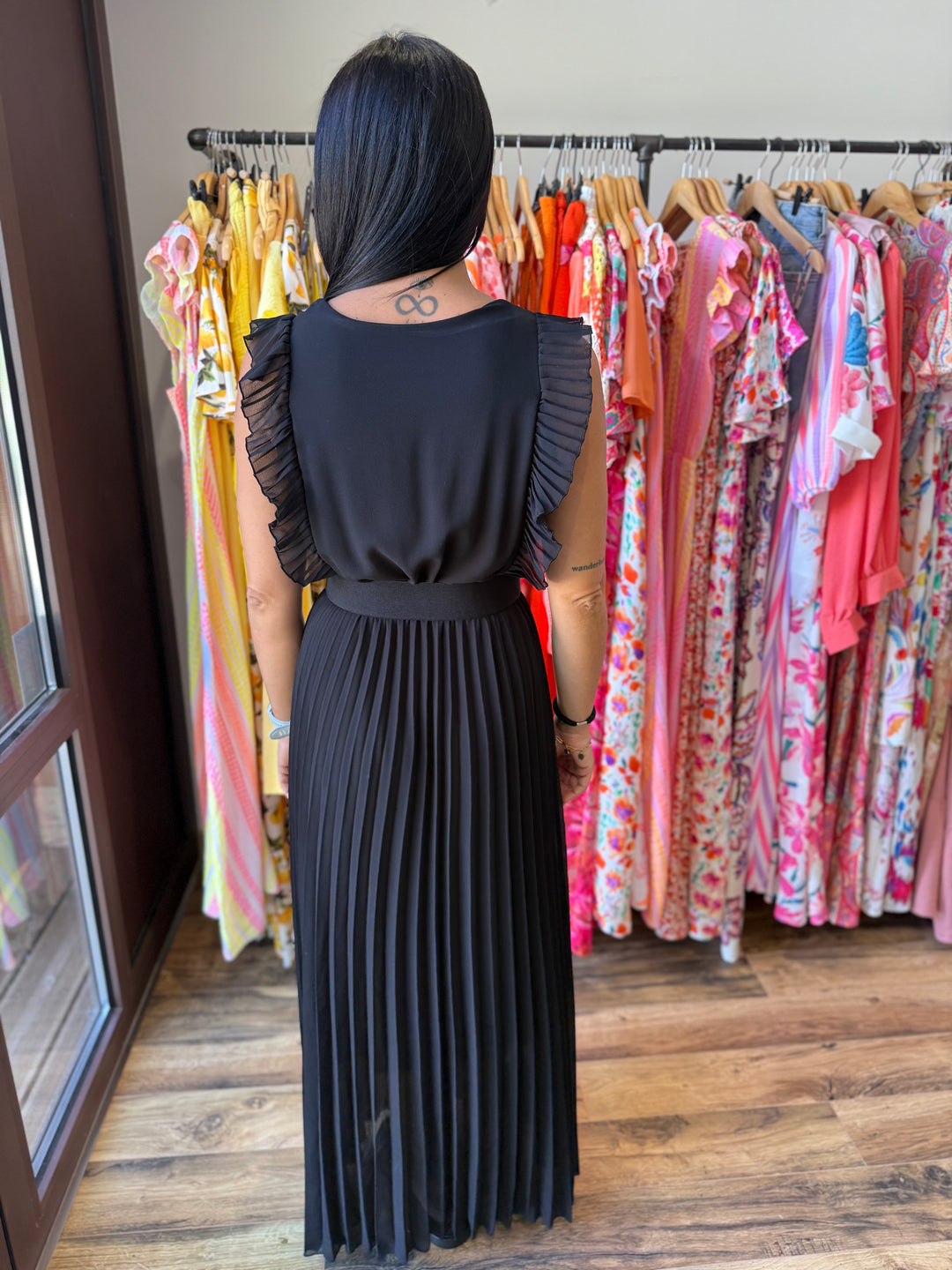 Robe longue Berenice noir PRECOMMANDE
