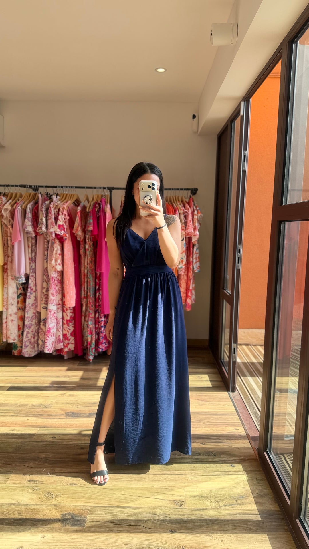 Robe longue Molly Marine CURVY