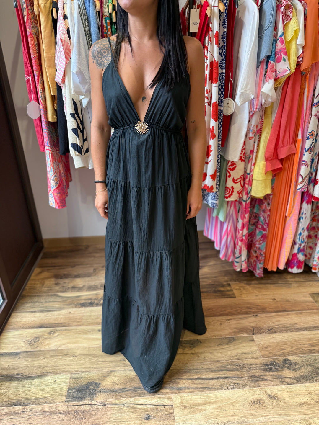 Robe longue Graciella noir