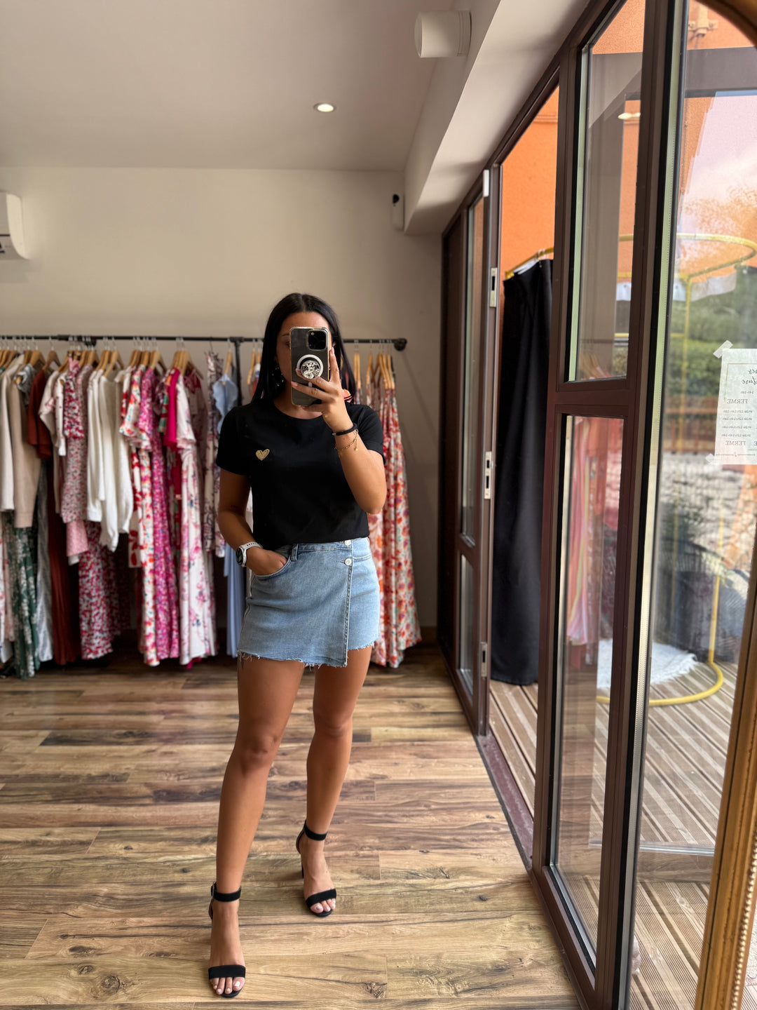 Teeshirt petit cœur doré