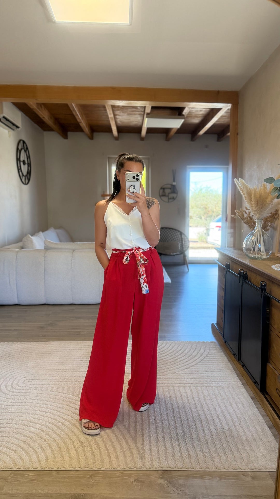 Pantalon Candice rouge
