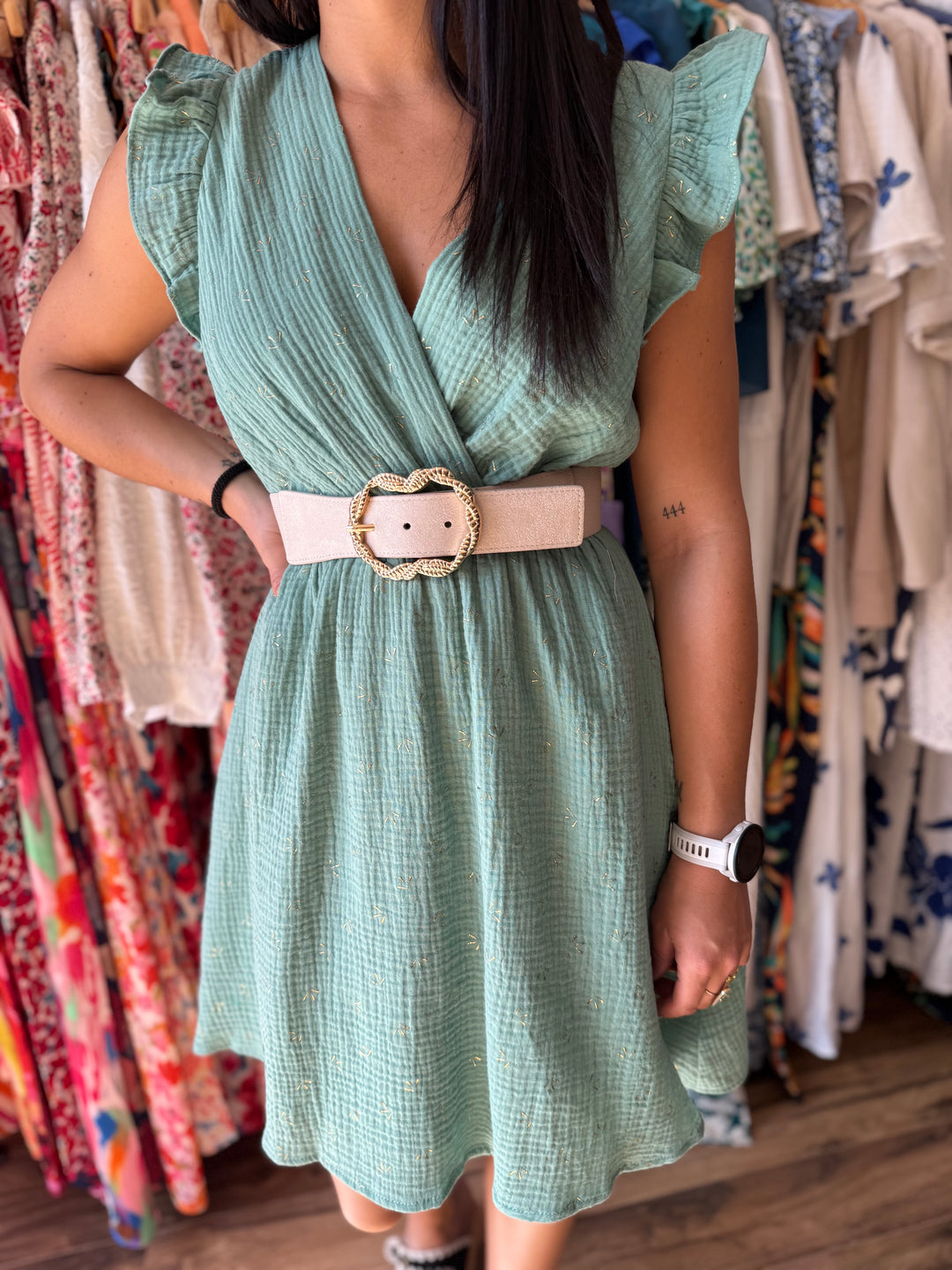 Robe Maya vert d’eau