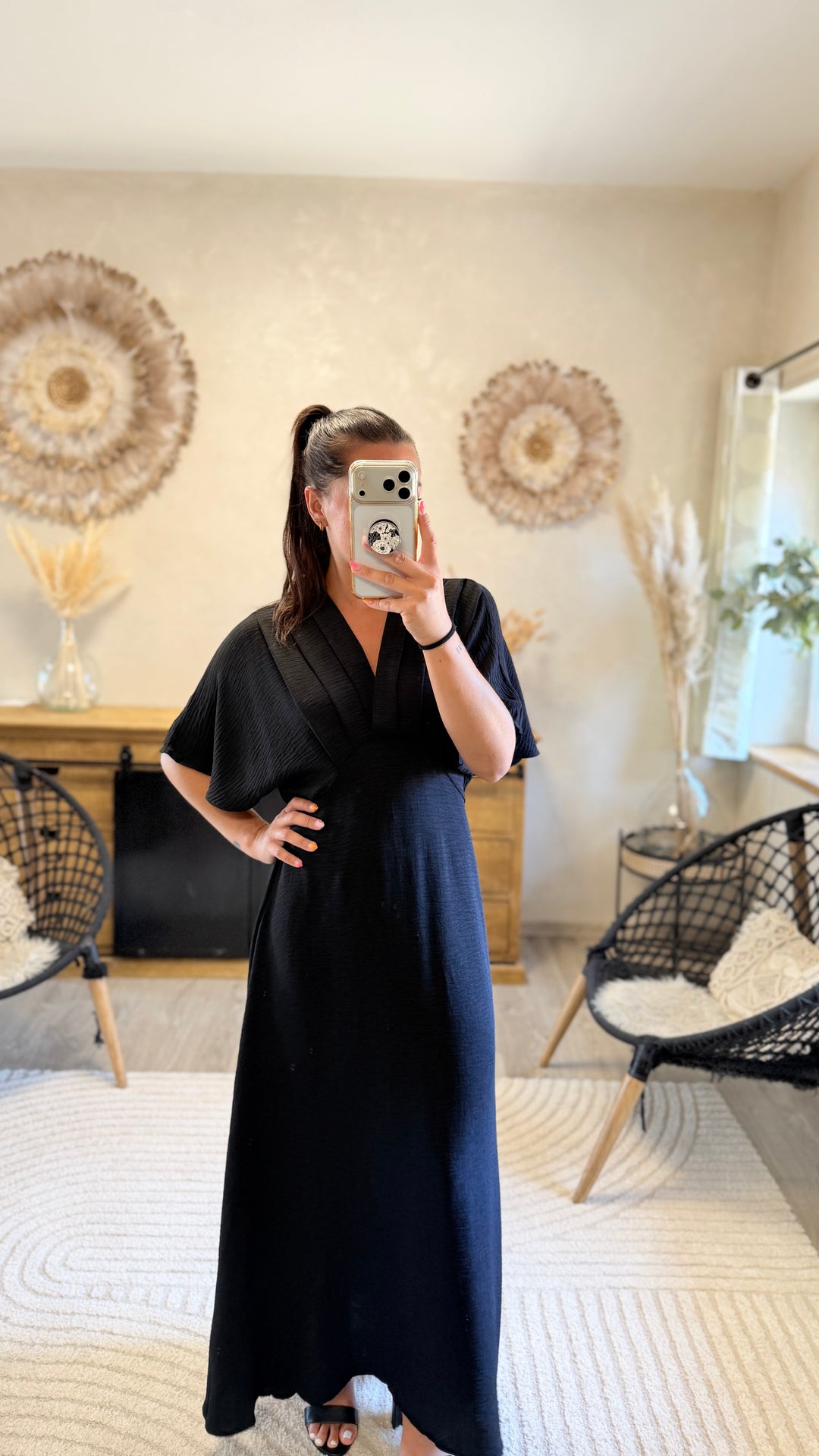 Robe longue Jehan CURVY noir