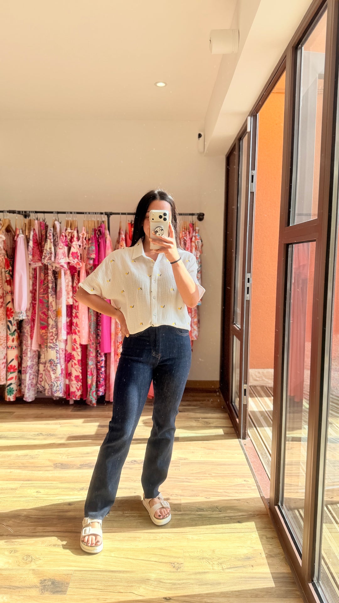 Chemise gaze citrons