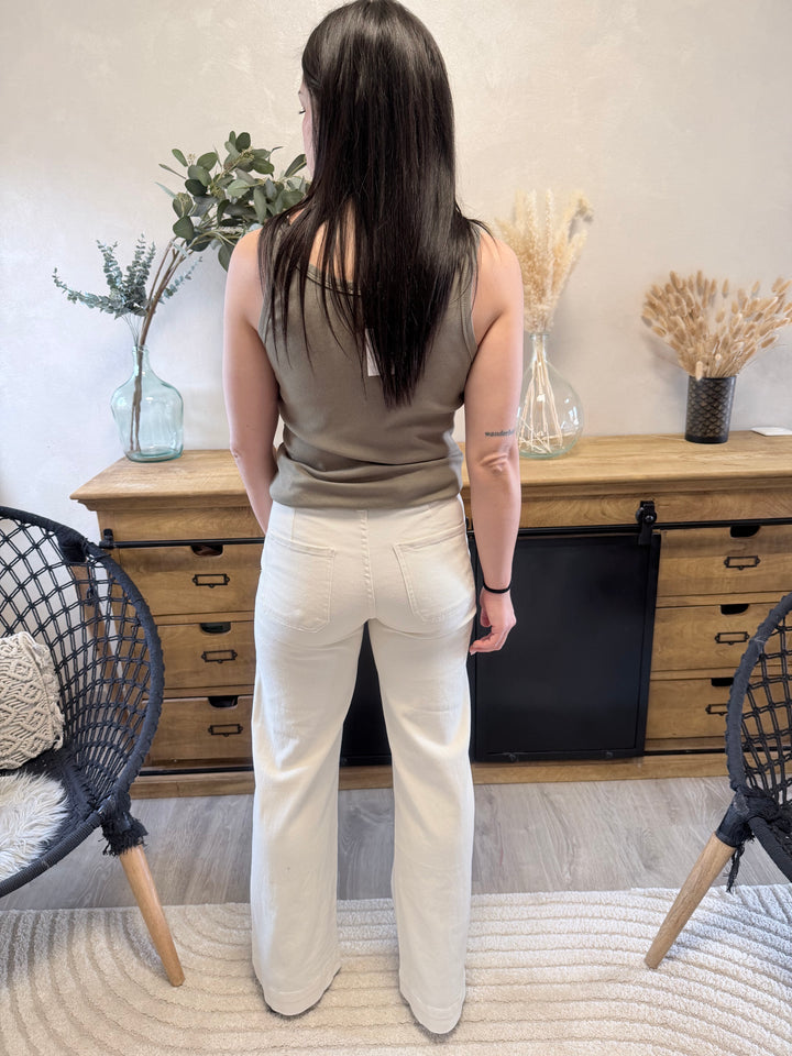 Jean wild leg Parker beige