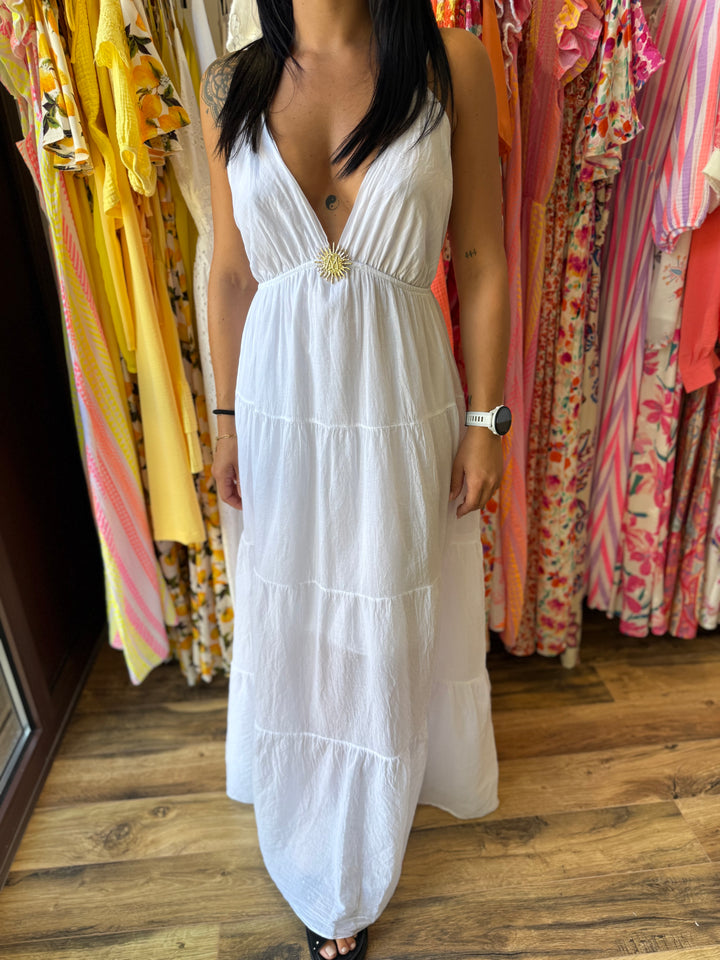 Robe longue Graciella blanche