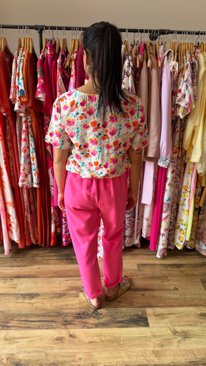 Pantalon Evy rose