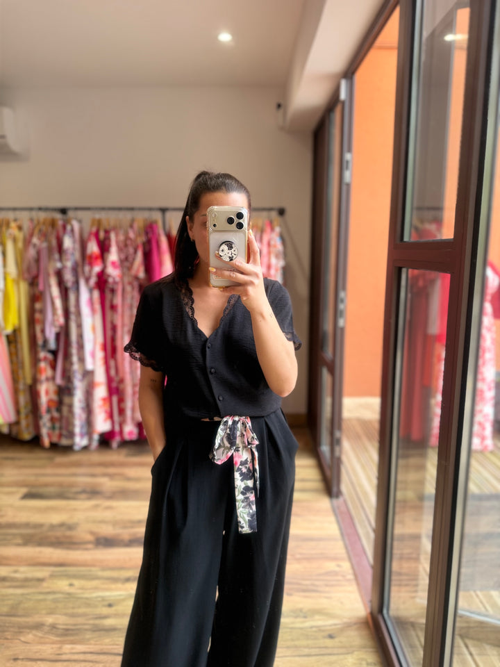 Chemise Mirta noir CURVY