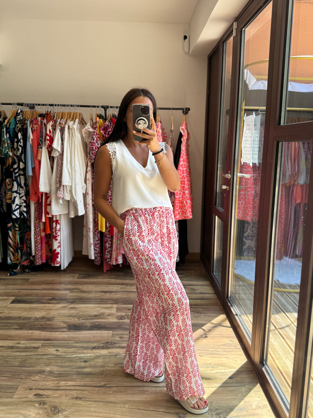 Pantalon Oria rouge CURVY