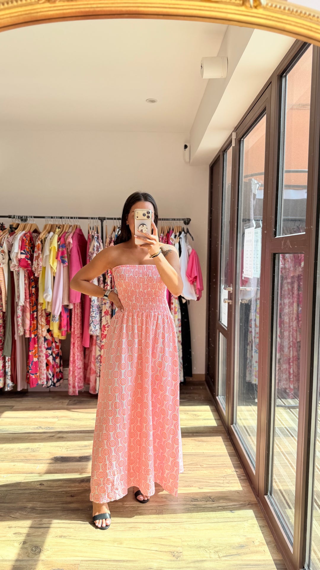 Robe longue Dory rose