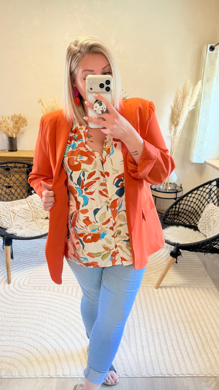 Blazer orange CURVY taille 48/52