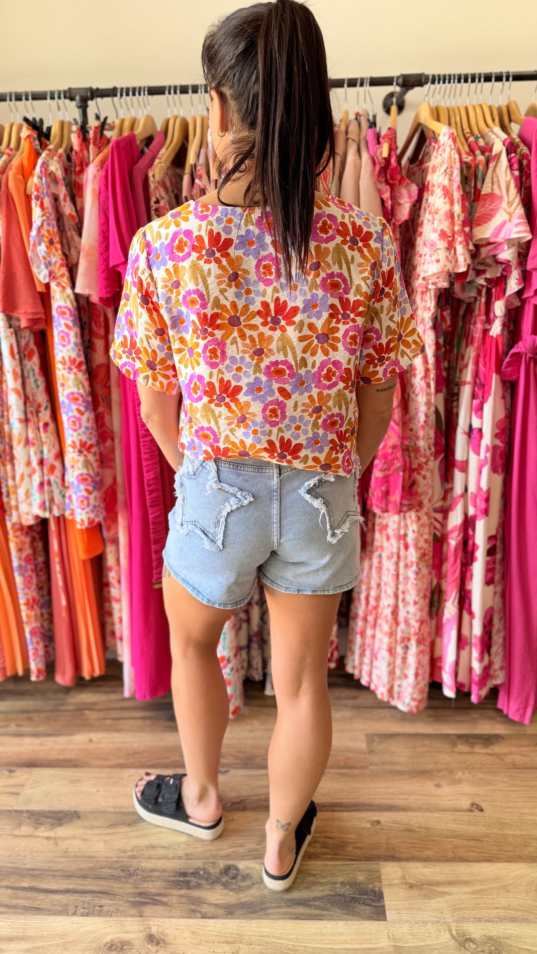 Short en jean star bleu clair
