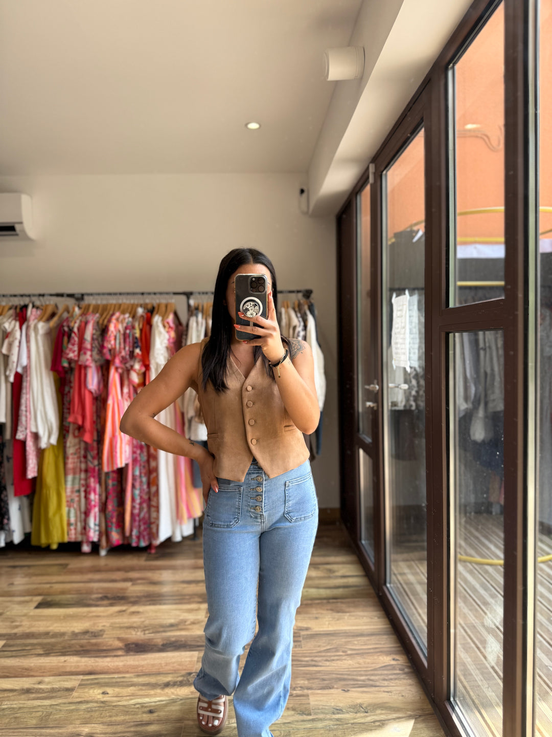 Gilet sans manches suédine