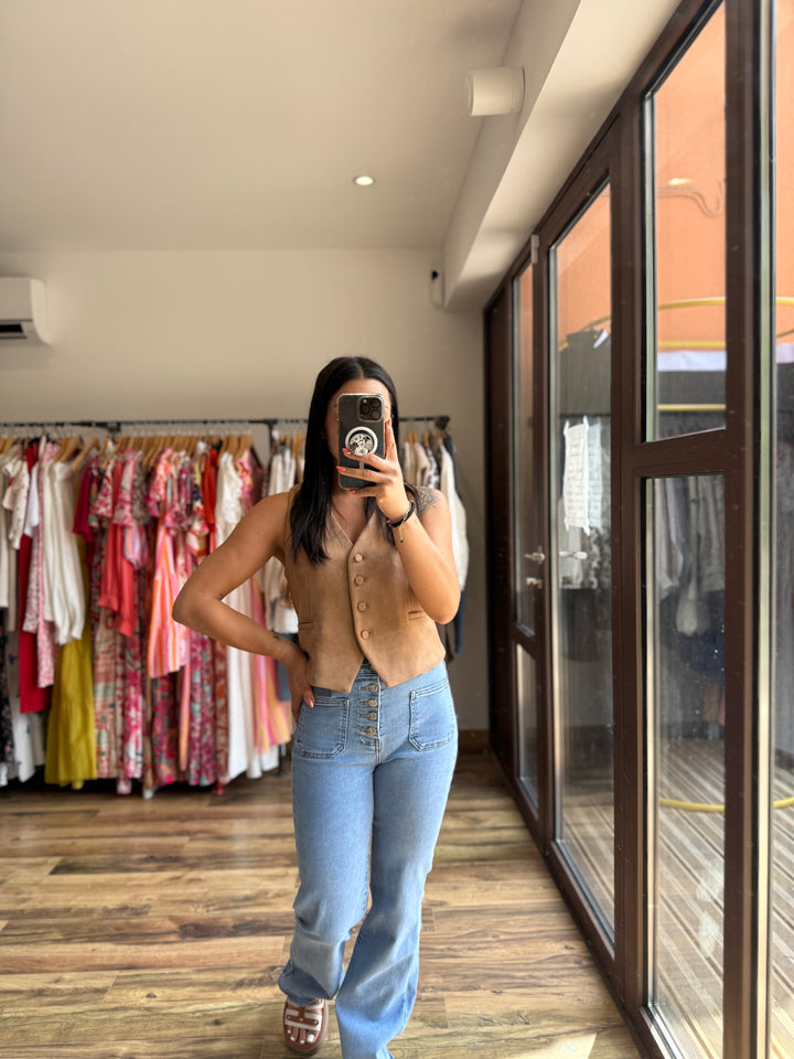 Gilet sans manches suédine