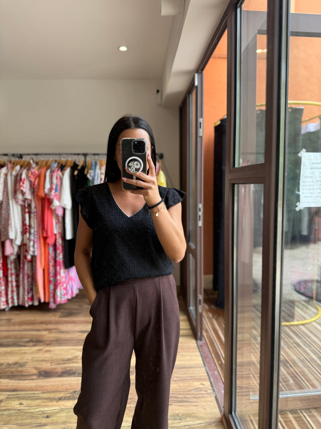 Blouse Thaly noir CURVY