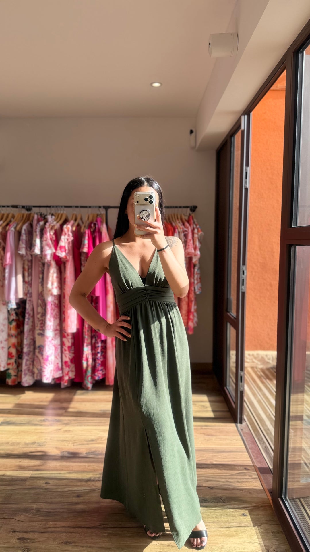Robe Caly kaki CURVY