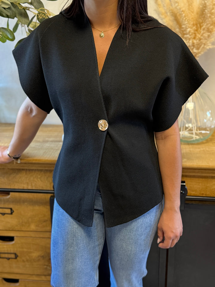 Gilet en maille Ophelia noir