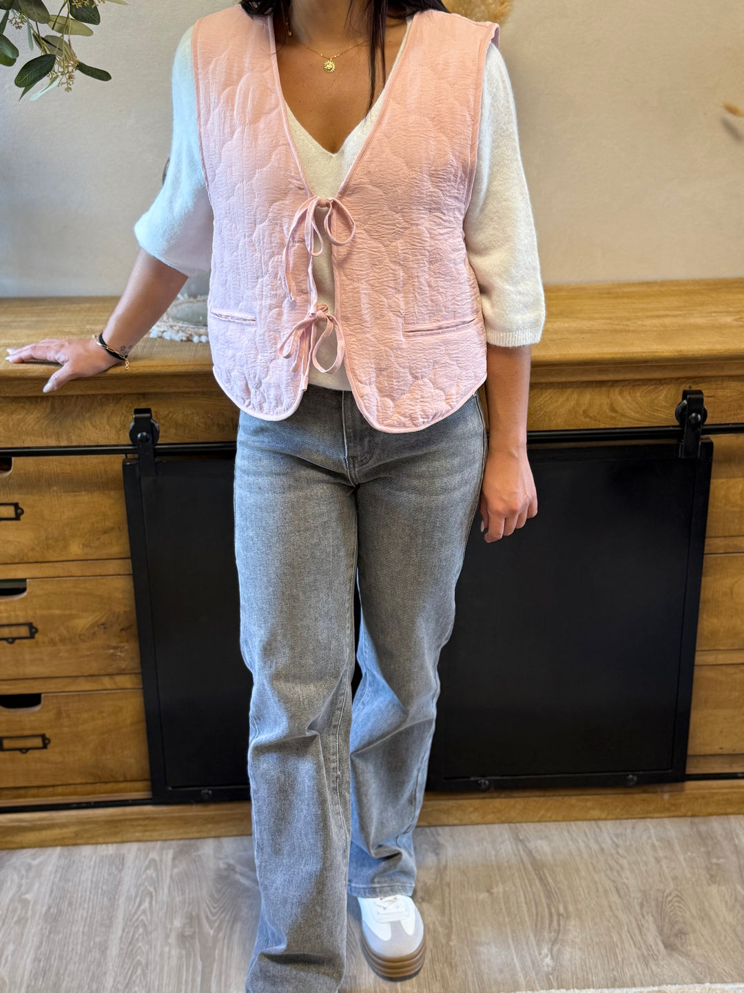 Gilet sans manches rose Emma