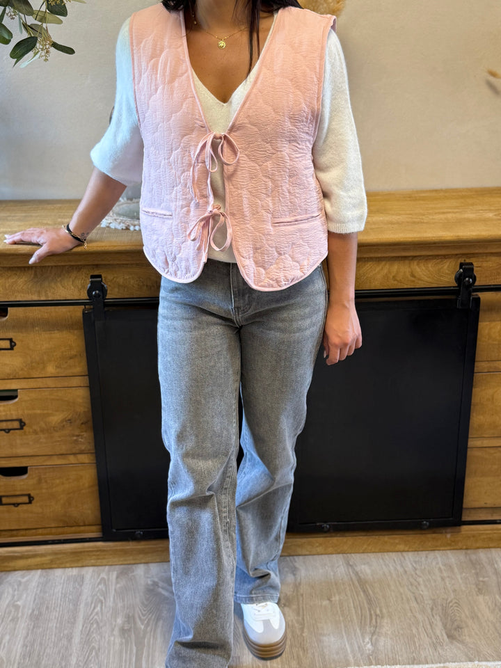 Gilet sans manches rose Emma
