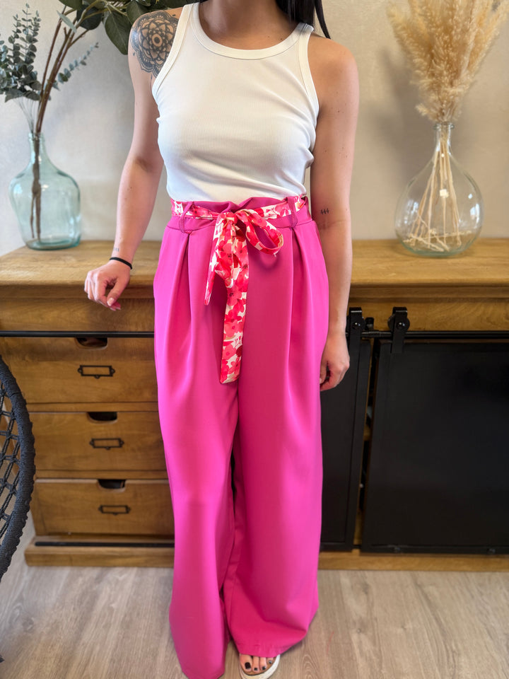 Pantalon hella rose fuchsia CURVY