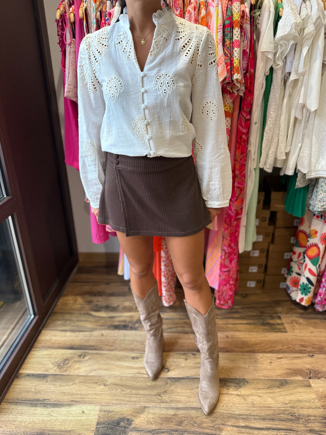 Jupe short en maille