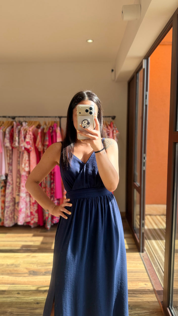 Robe longue Molly marine