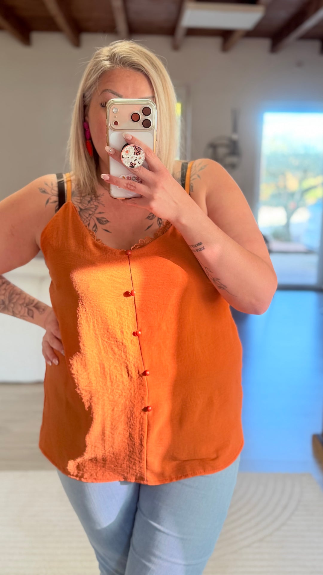 Top Hosa orange CURVY