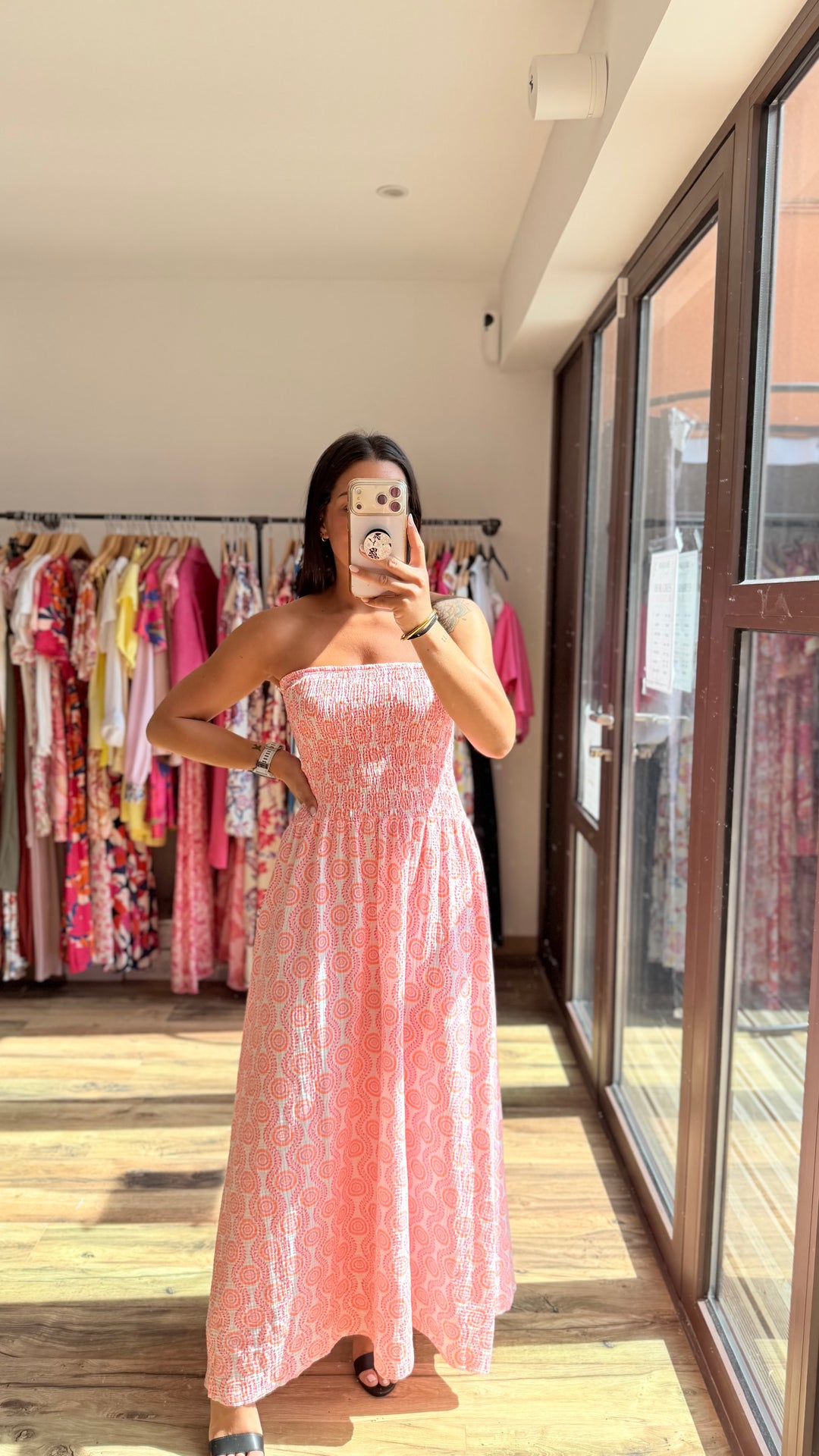 Robe longue Dory rose
