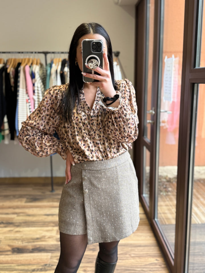 Jupe short Jule café