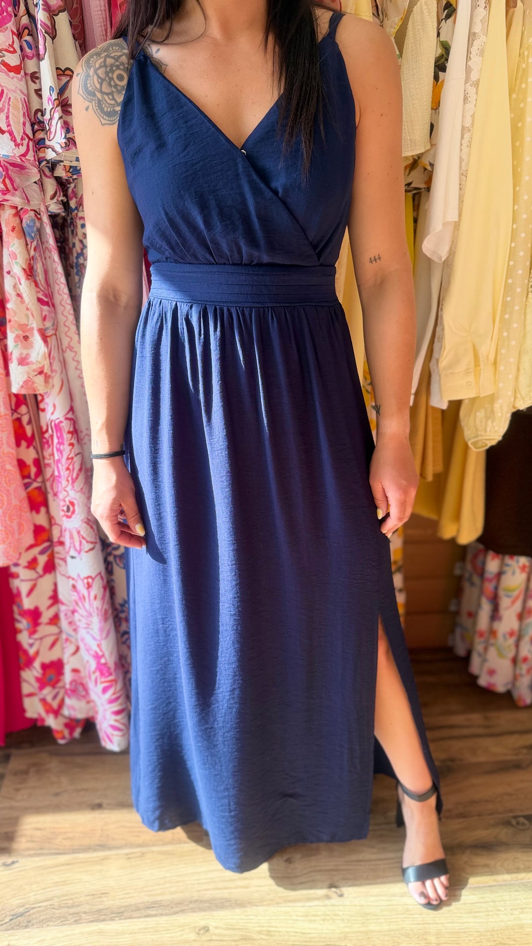 Robe longue Molly Marine CURVY