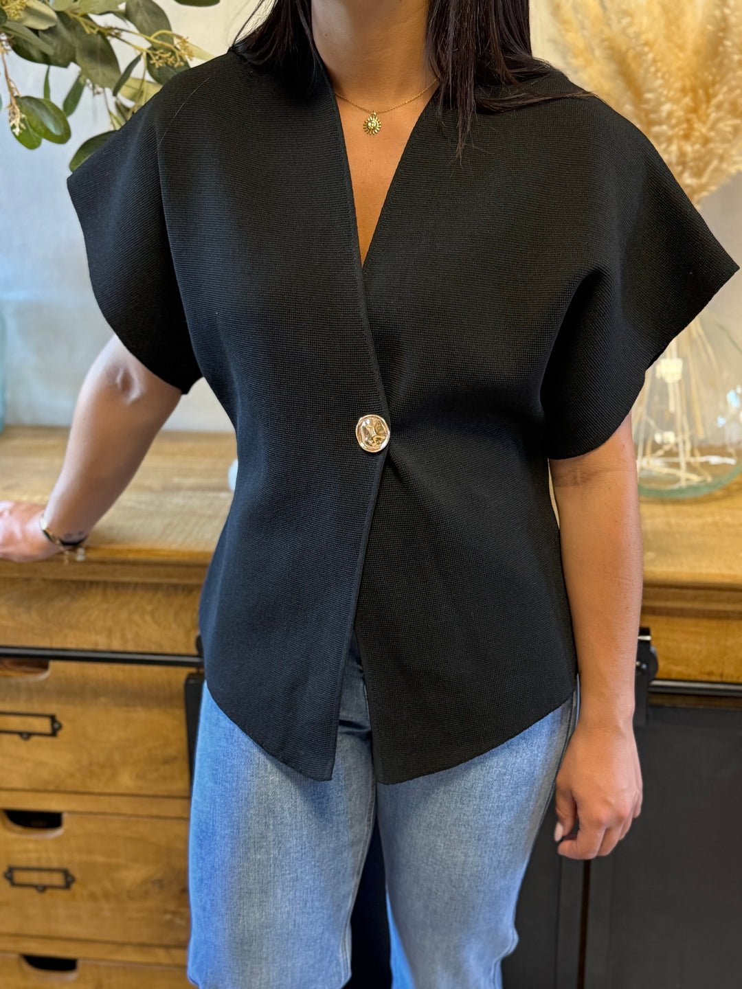 Gilet en maille Ophelia noir