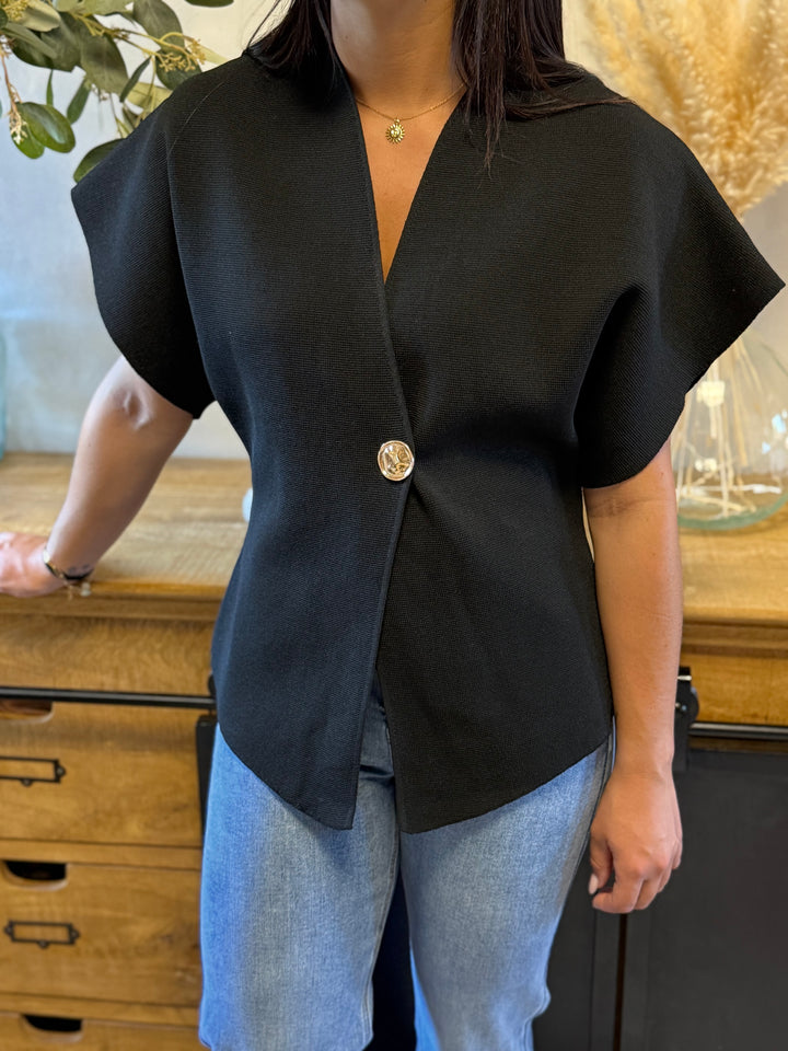 Gilet en maille Ophelia noir