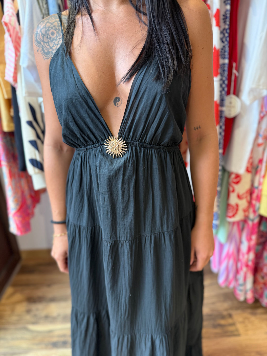 Robe longue Graciella noir