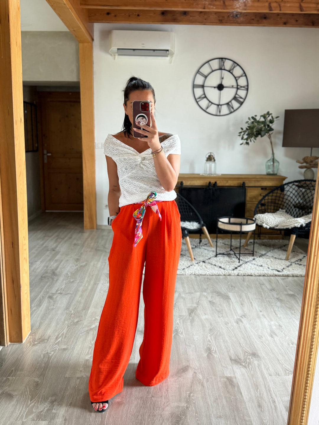 Pantalon Eliam orange