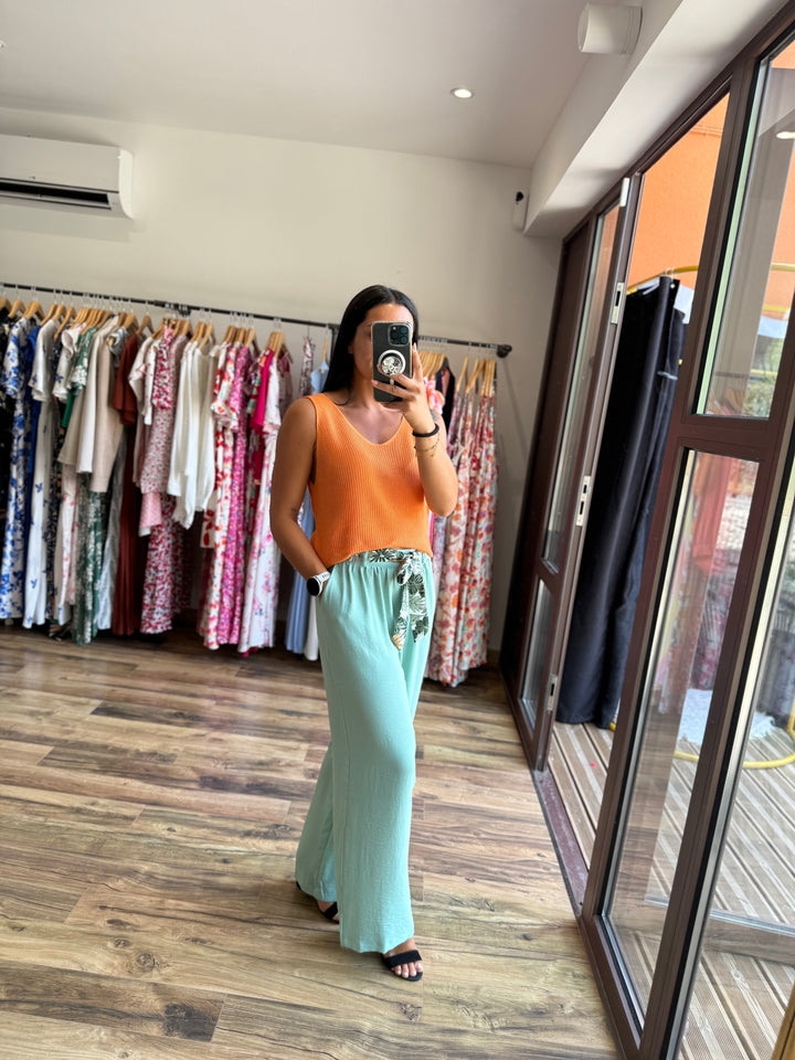 Pantalon Wilma vert d’eau