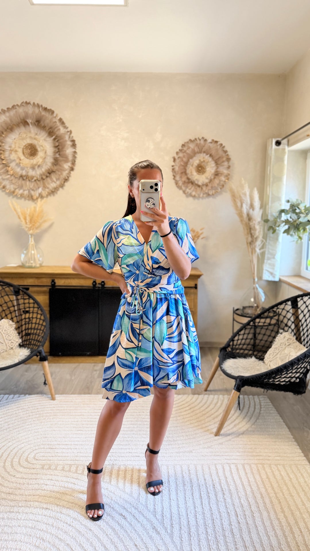 Robe Courte Ceyli bleu