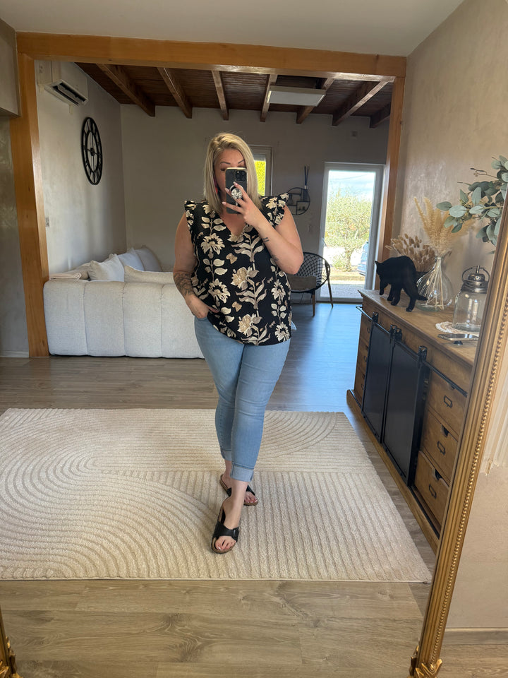 Blouse Flora noir