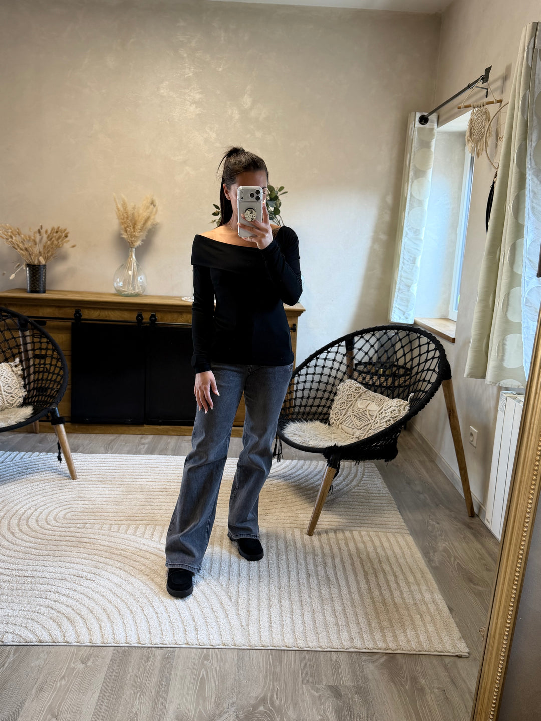 Jean flair Valentin gris