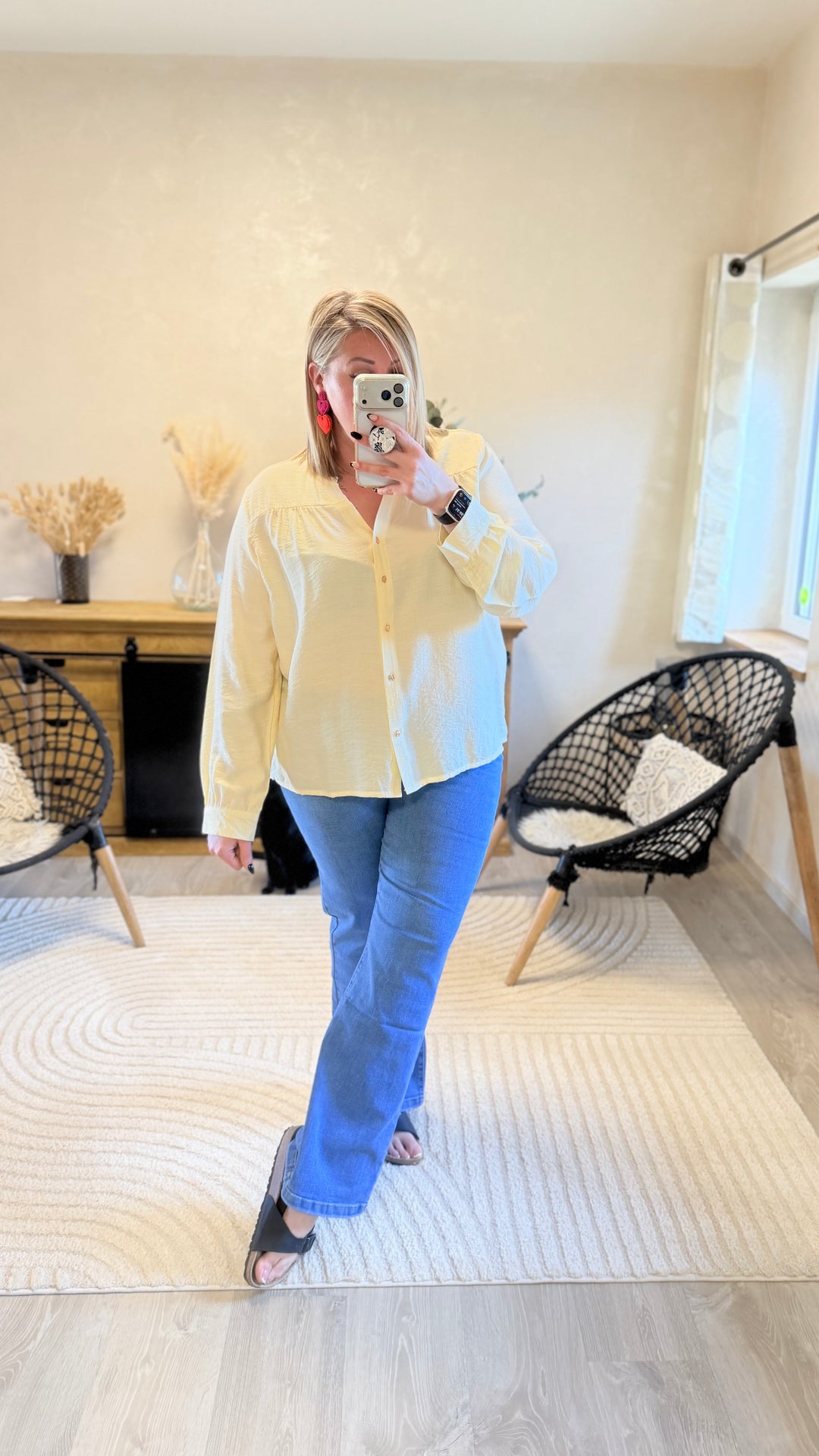 Chemise Slava jaune CURVY