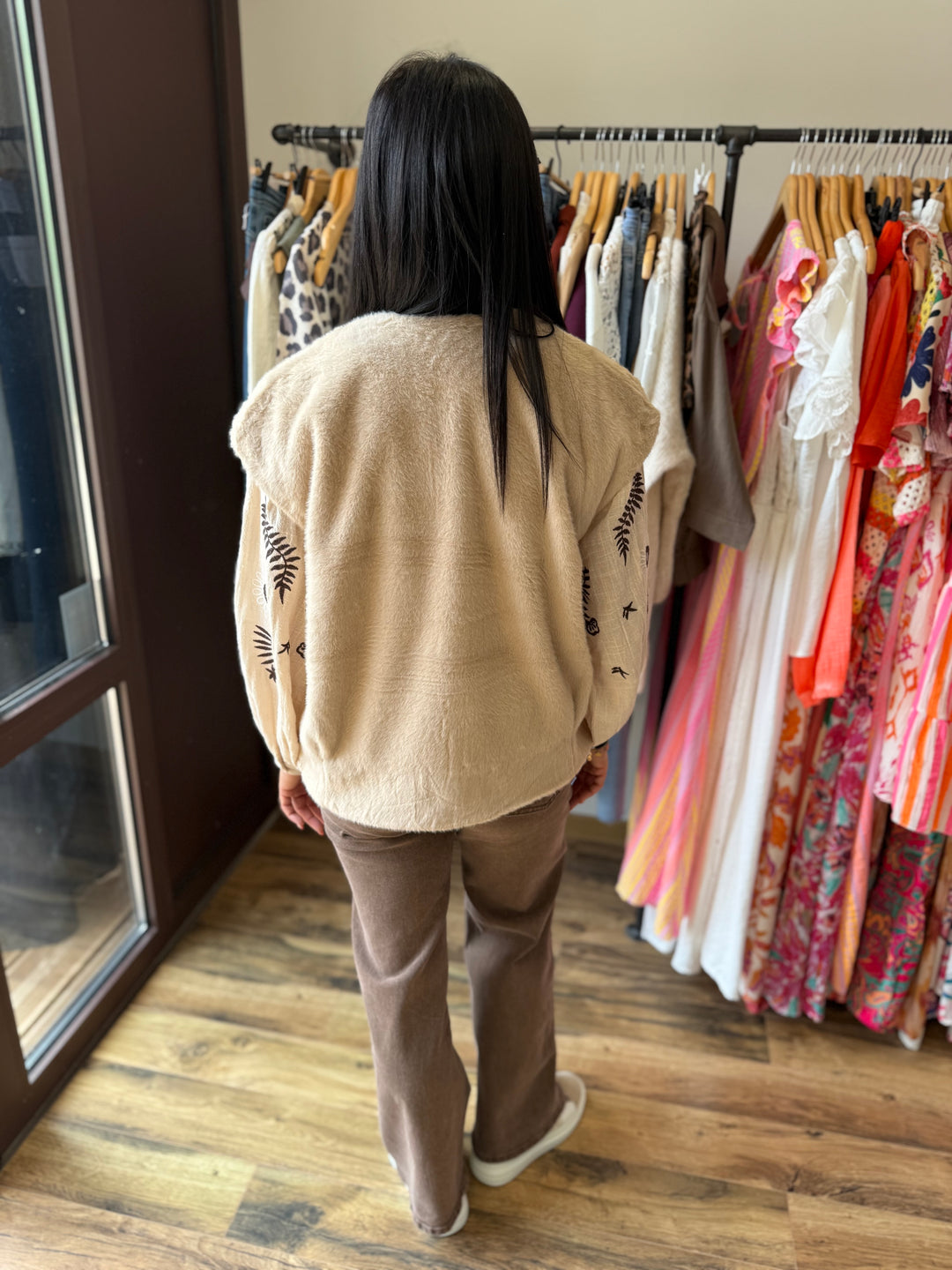 Veste fausse fourrure