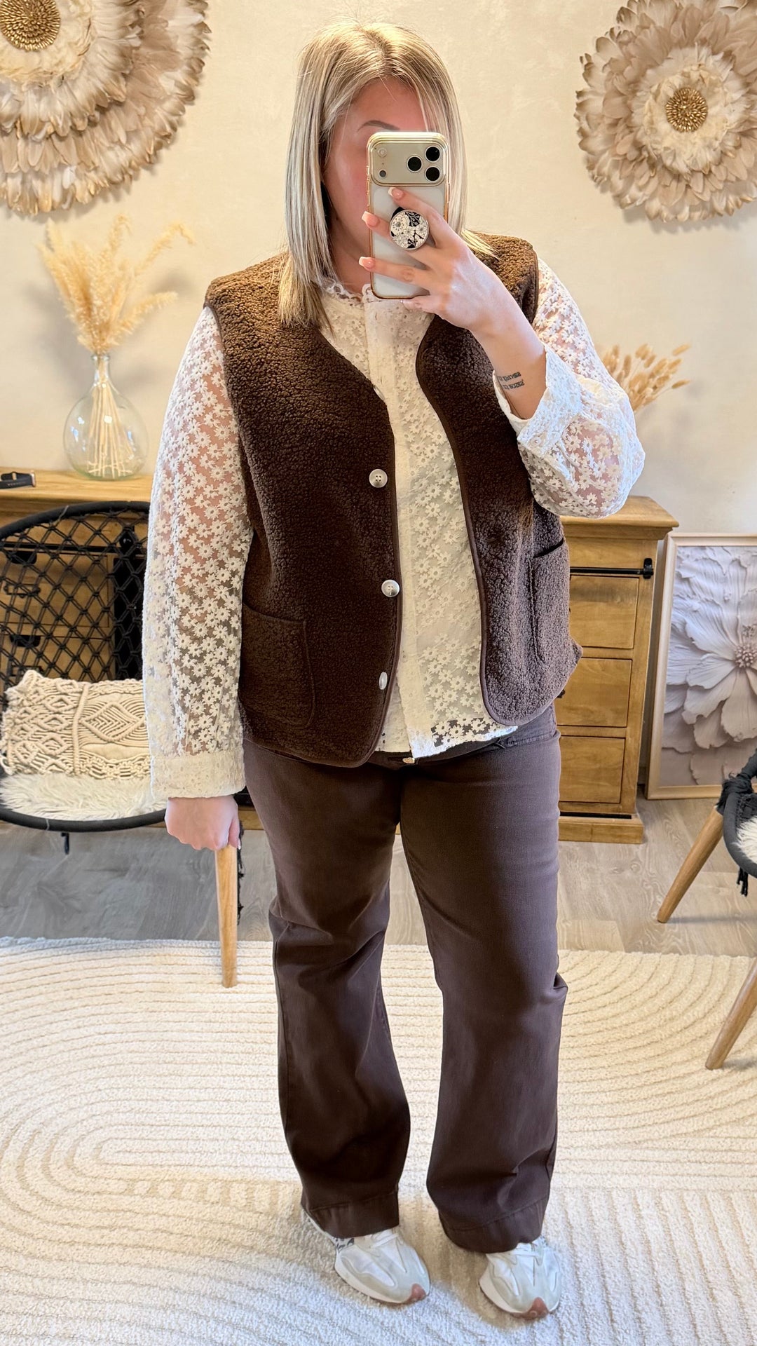 Gilet Charly chocolat CURVY