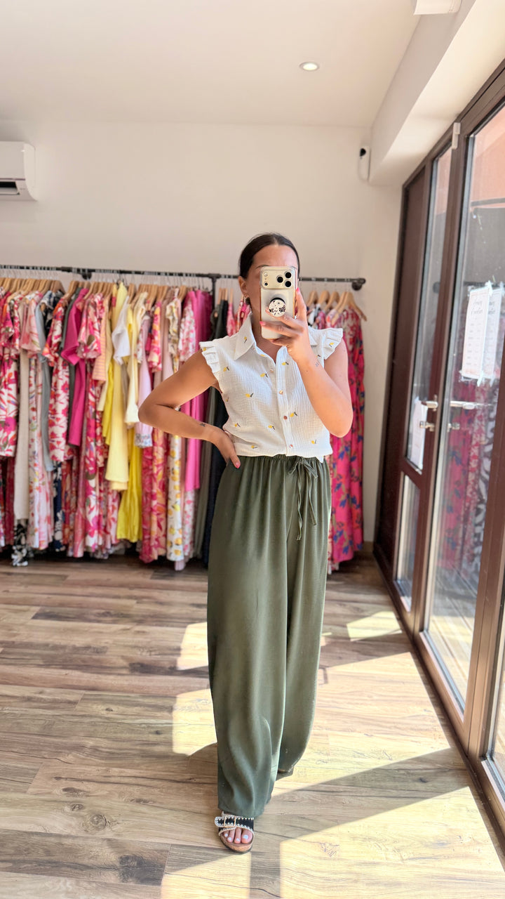 Pantalon Valentino kaki CURVY (Précommande expédition 6/07)