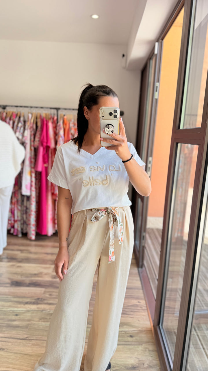Pantalon Candice beige CURVY