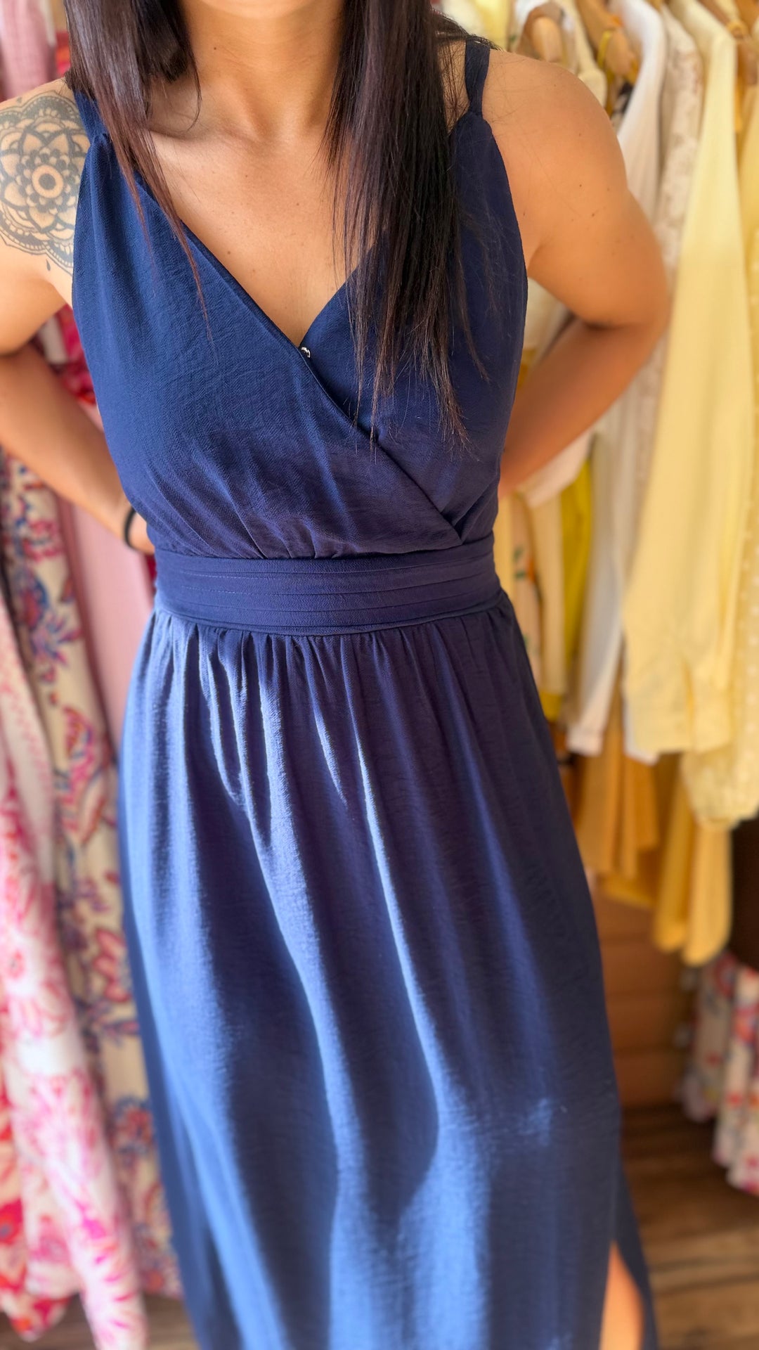Robe longue Molly marine