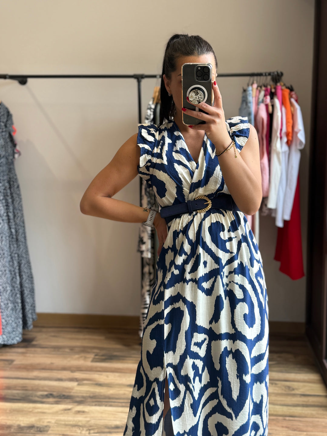 Robe longue Mark bleu